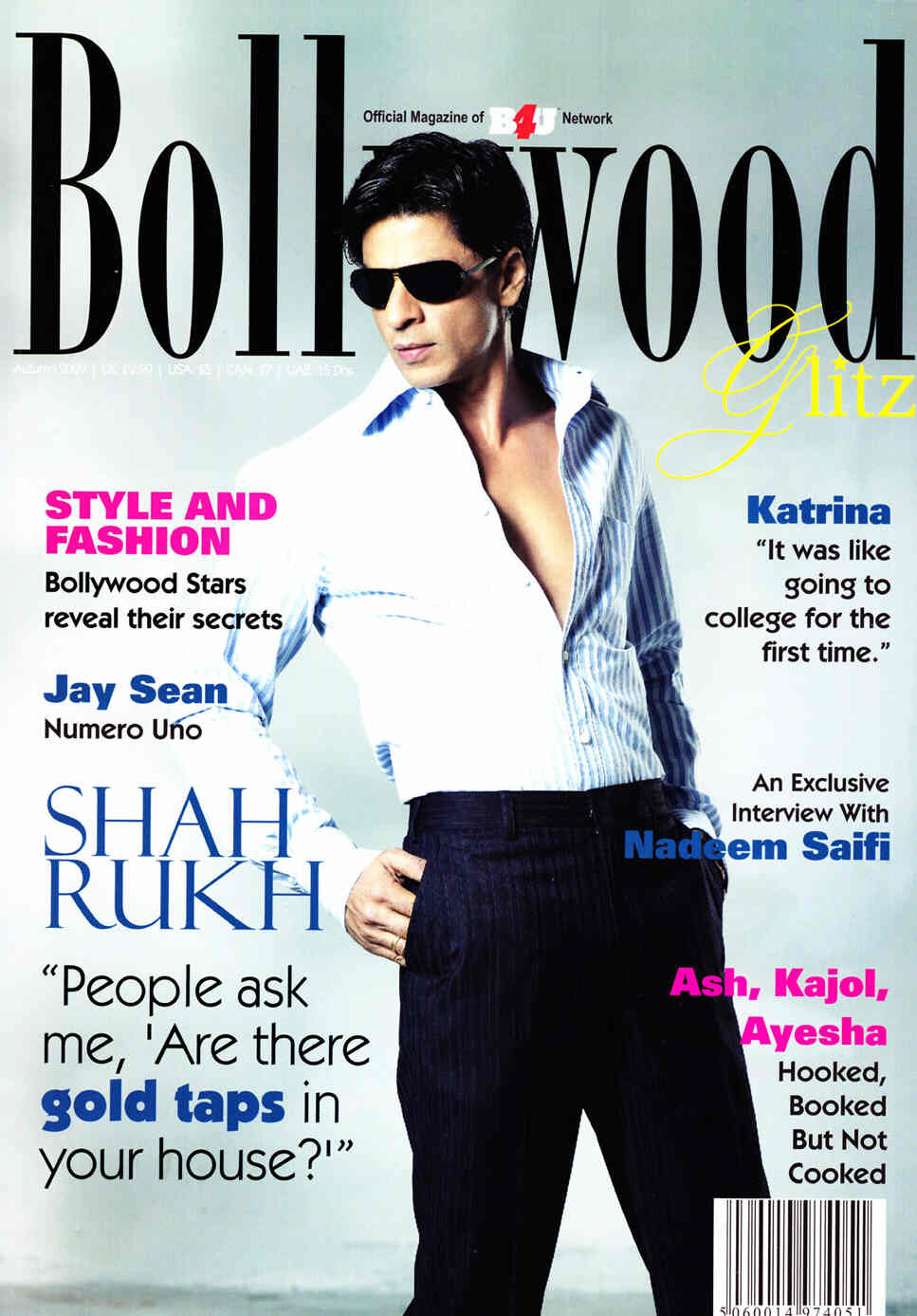 BOLLYWOOD GLITZ magazine side cover Issue 1 Autumn 2009