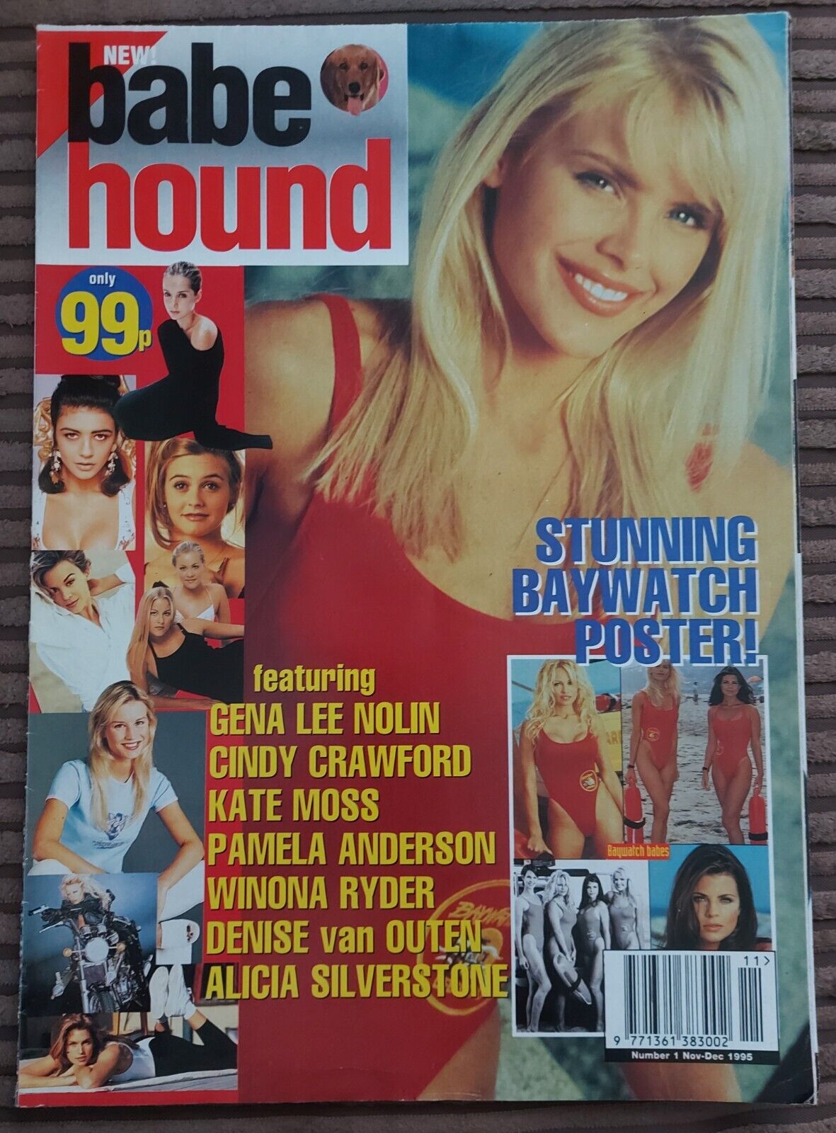 BABE HOUND magazine side cover Issue 1  November/December 1995