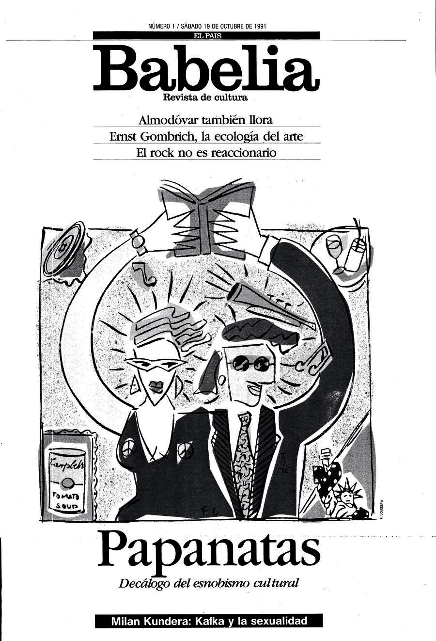 BABELIA magazine side cover Issue 1 19 October 1991