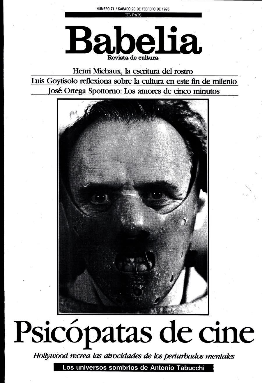 BABELIA magazine side cover Issue 71 20 February 1993
