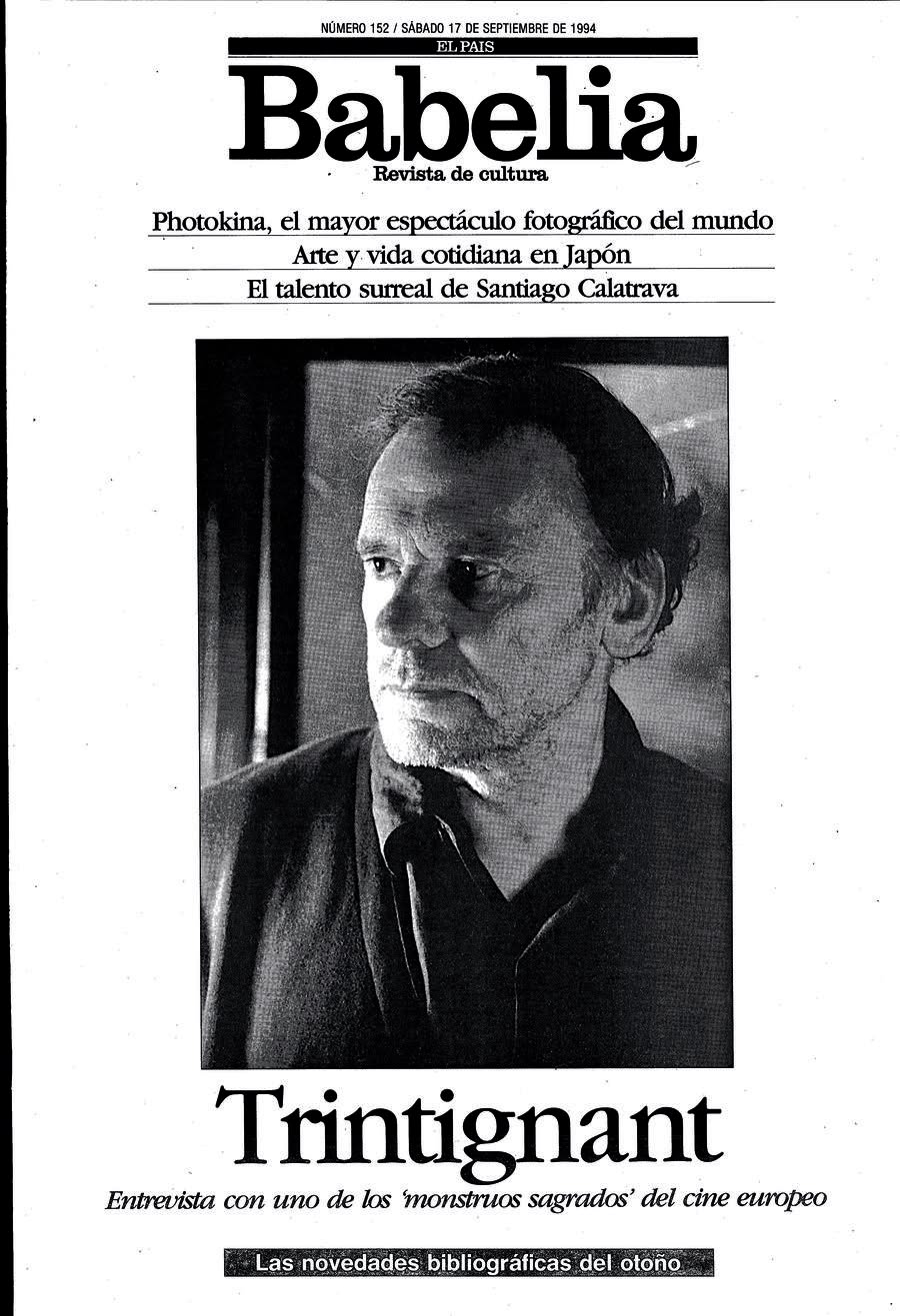 BABELIA magazine side cover Issue 152 17 September 1994