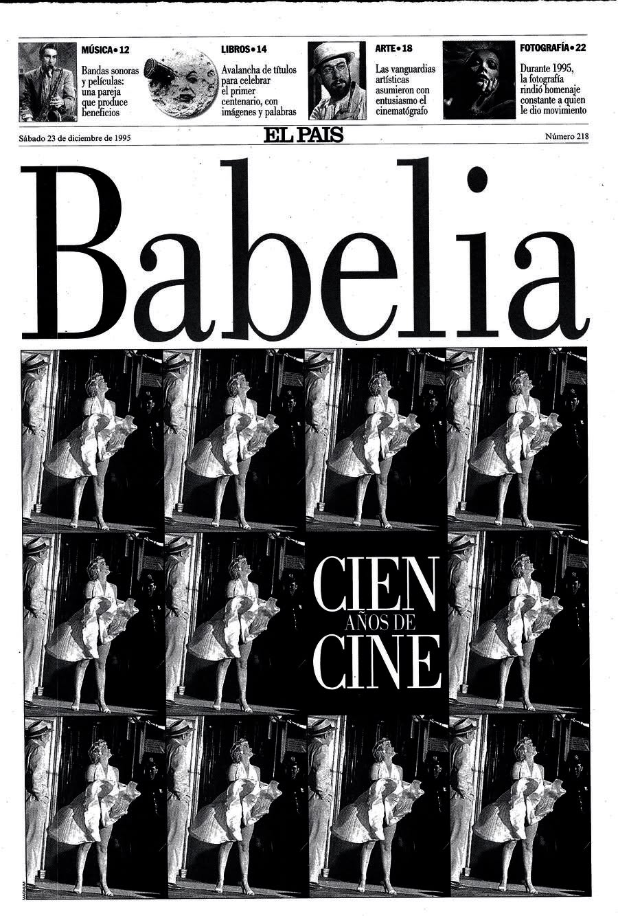 BABELIA magazine side cover Issue 218 23 December 1995