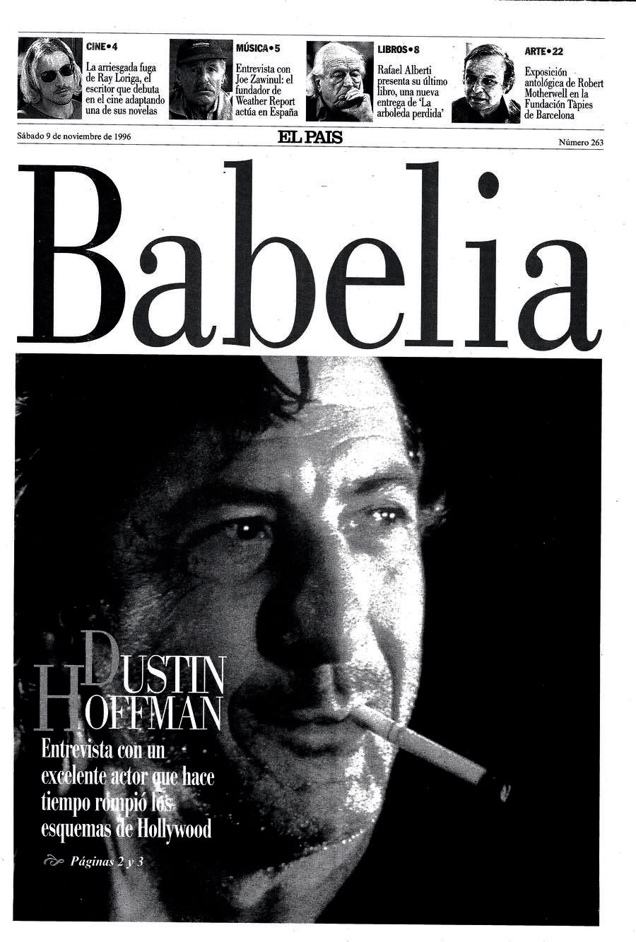 BABELIA magazine side cover Issue 263 9 November 1996