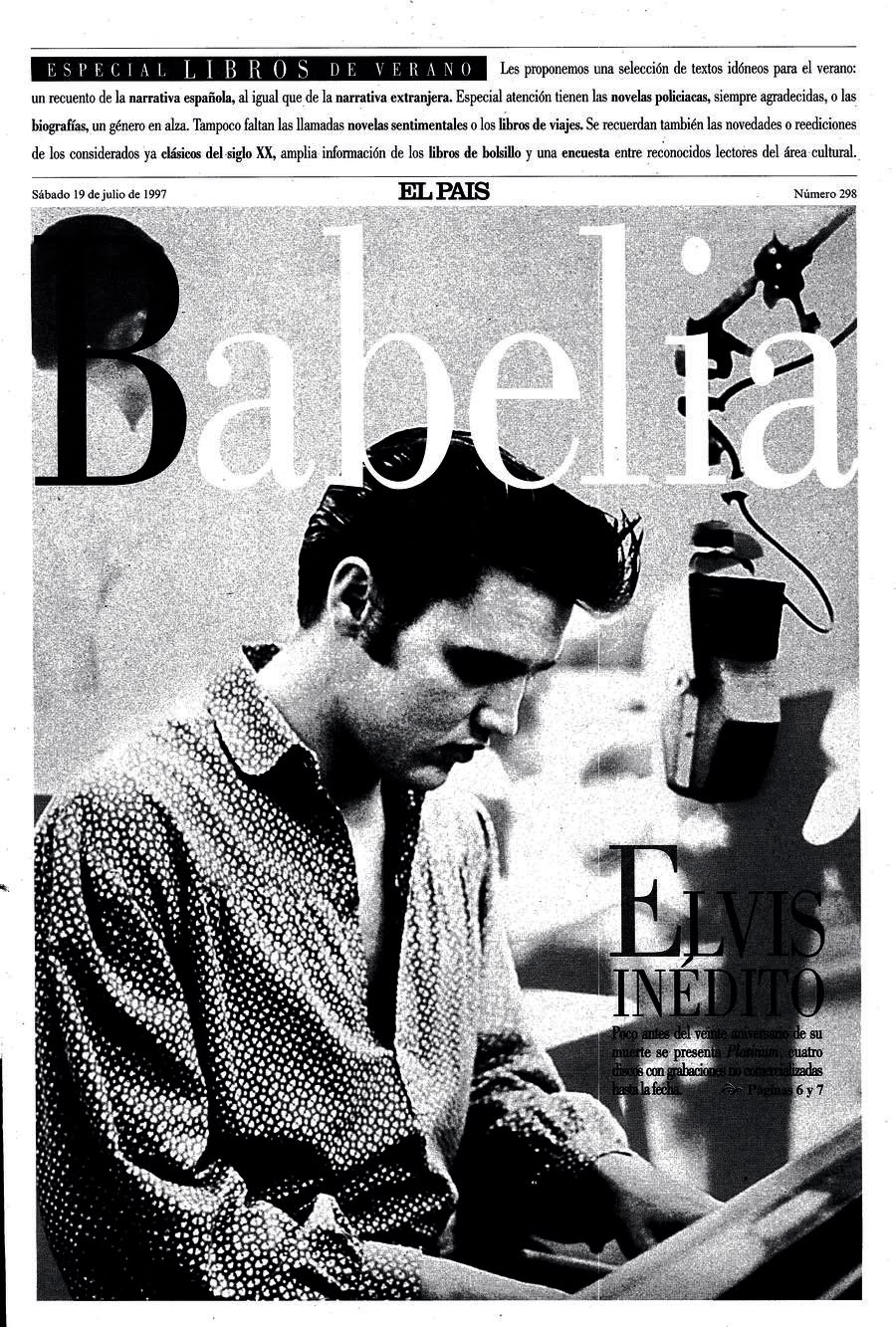 BABELIA magazine side cover Issue 298 19 July 1997