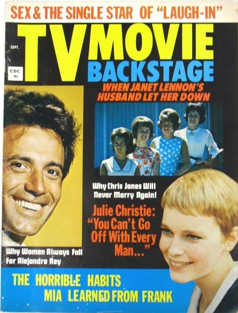 TV MOVIE BACKSTAGE magazine side cover Issue 2 September 1969