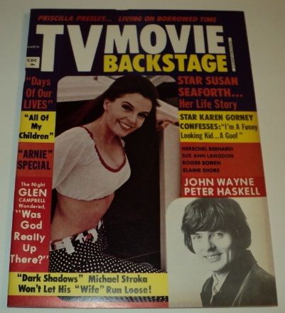 TV MOVIE BACKSTAGE magazine side cover March 1971