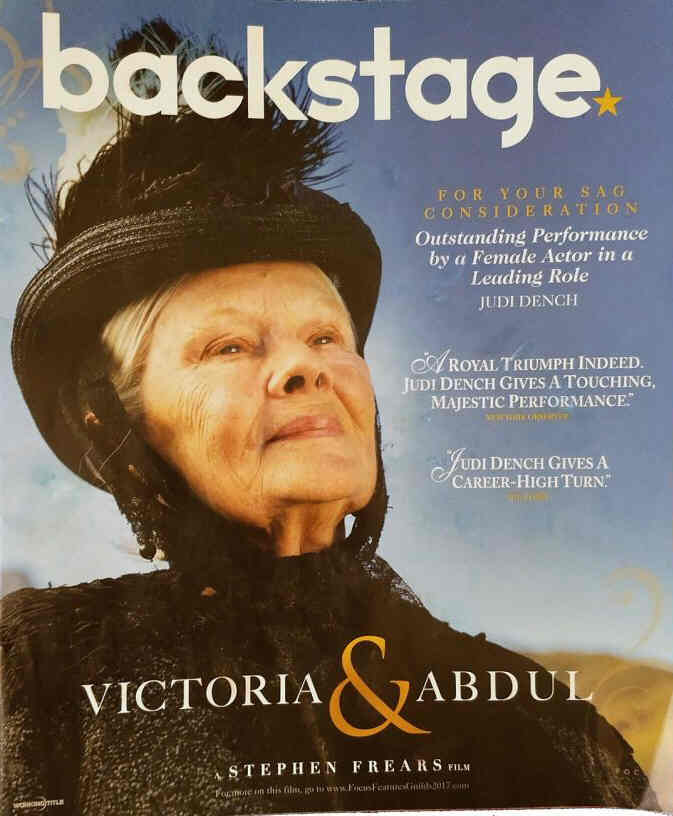 BACKSTAGE (USA) magazine side cover  December 2017