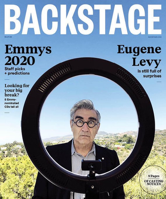 BACKSTAGE (USA) magazine side cover  August 2020