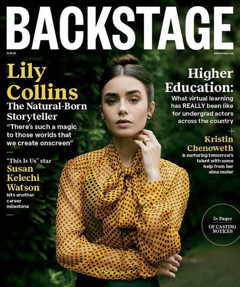 BACKSTAGE (USA) magazine side cover  November 2020