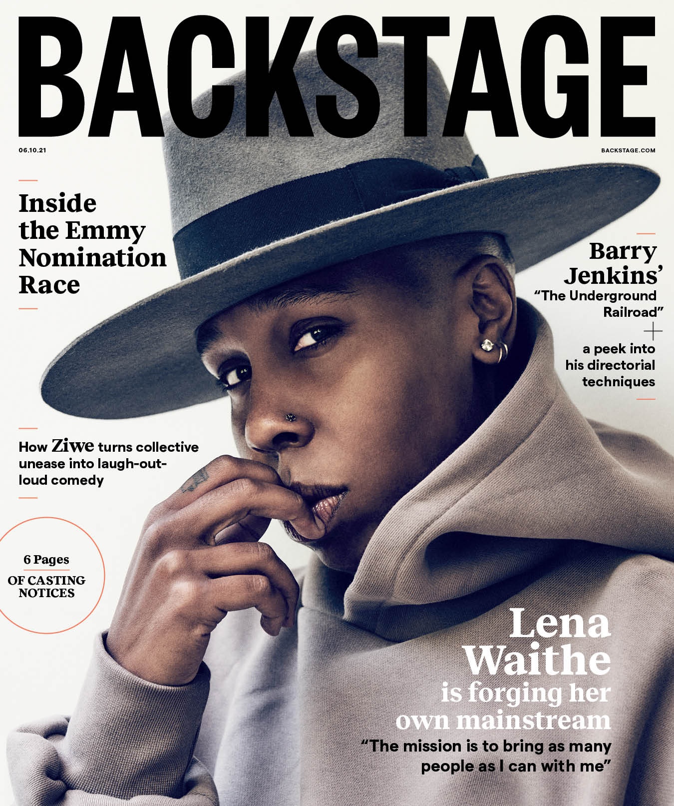 BACKSTAGE (USA) magazine side cover 10 June 2021