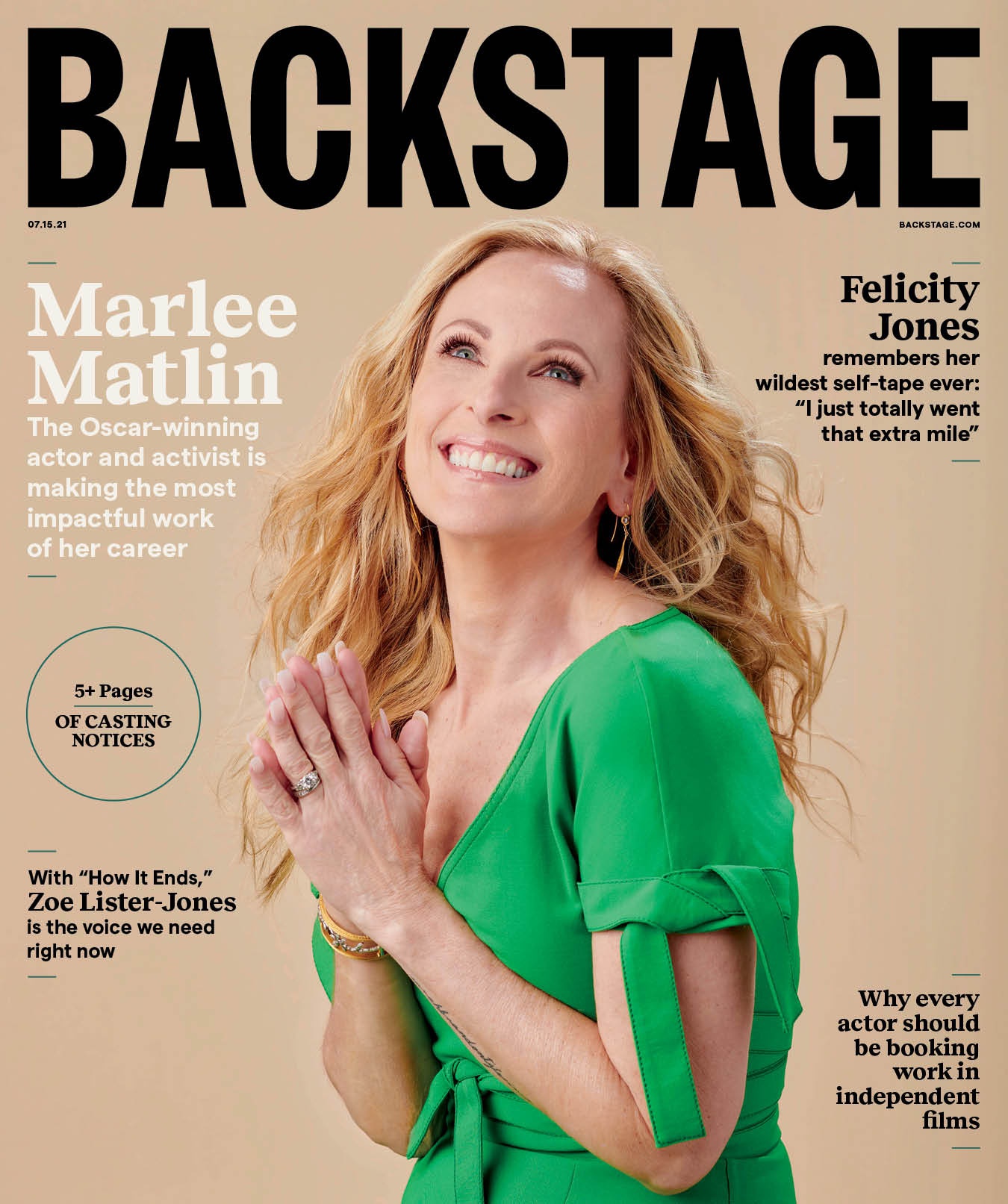 BACKSTAGE (USA) magazine side cover 15 July 2021