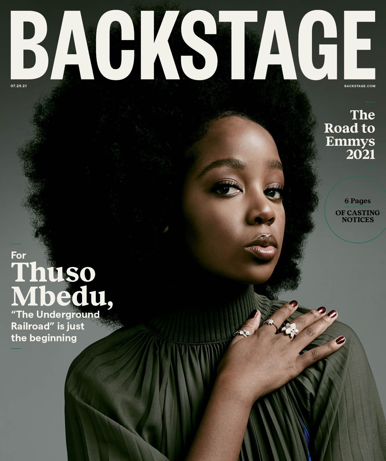 BACKSTAGE (USA) magazine side cover 29 July 2021