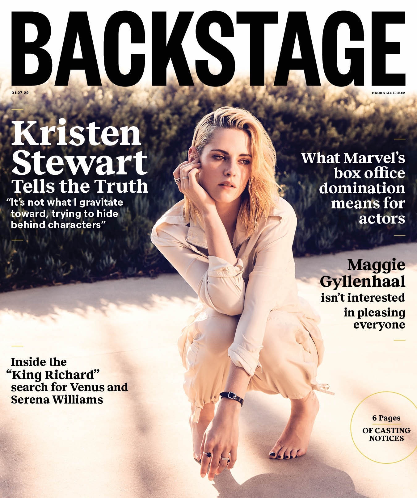 BACKSTAGE (USA) magazine side cover 27 January 2022