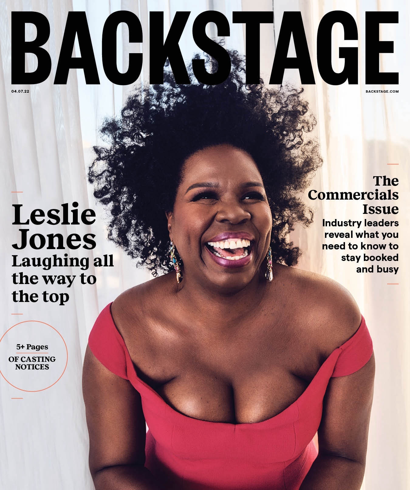 BACKSTAGE (USA) magazine side cover 7 April 2022