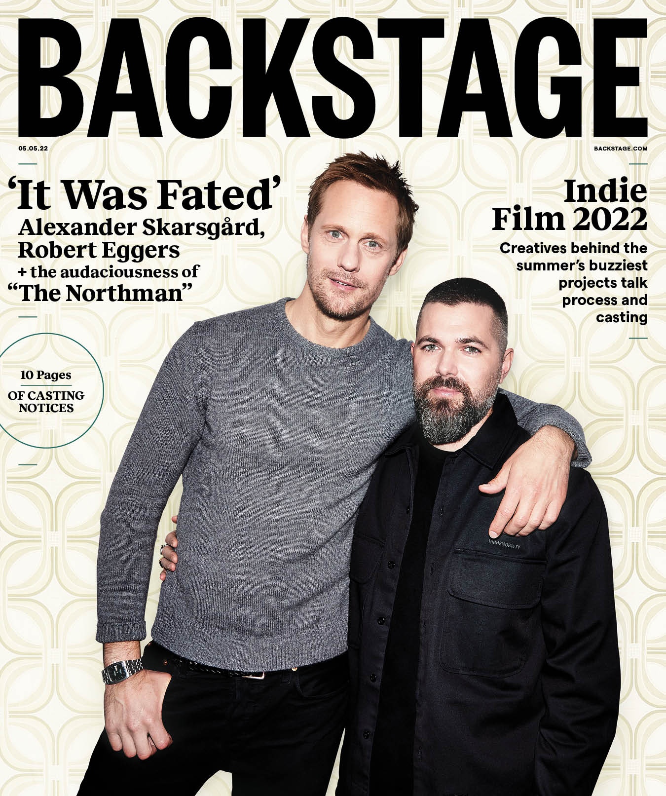 BACKSTAGE (USA) magazine side cover 5 May 2022