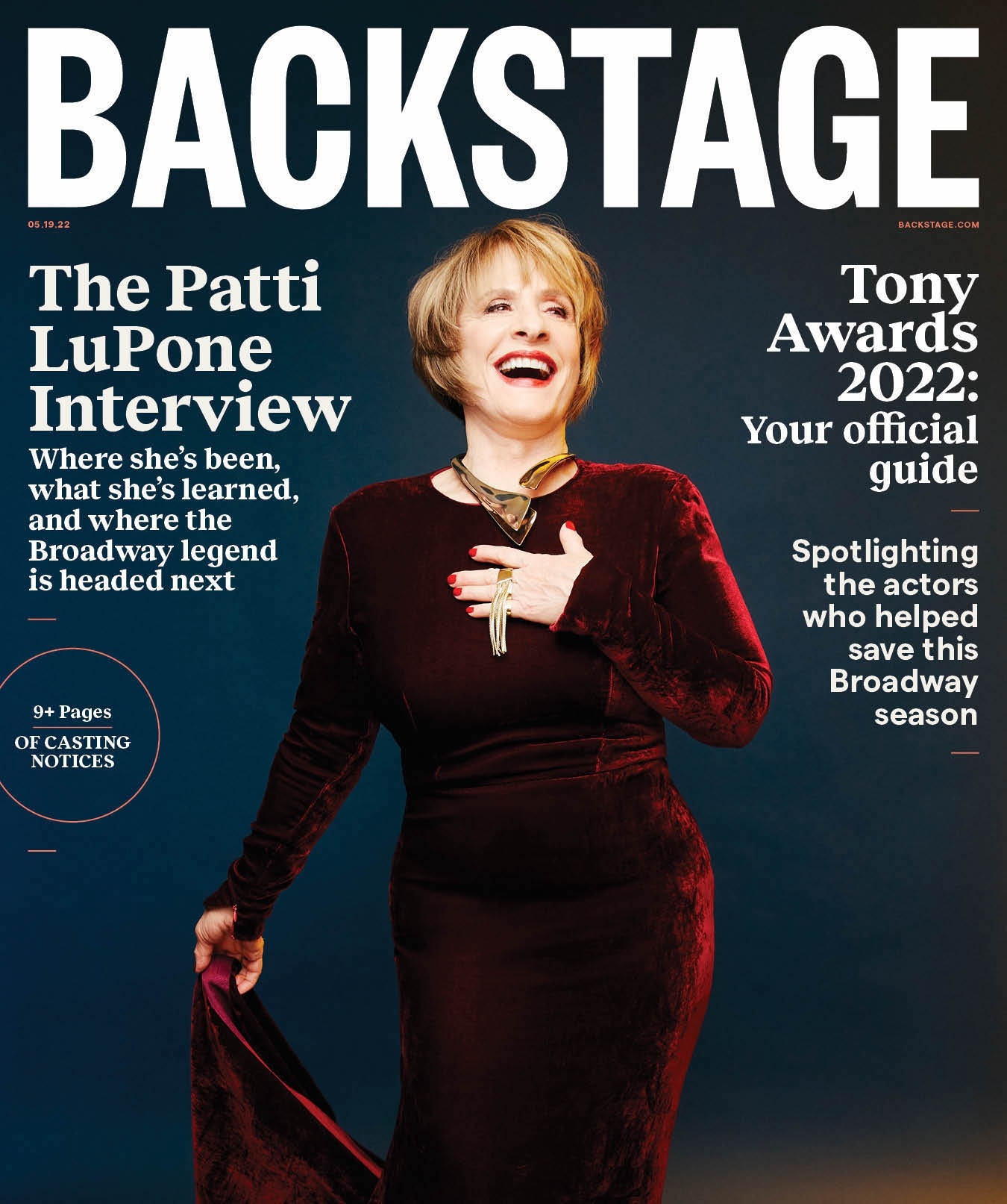 BACKSTAGE (USA) magazine side cover 19 May 2022