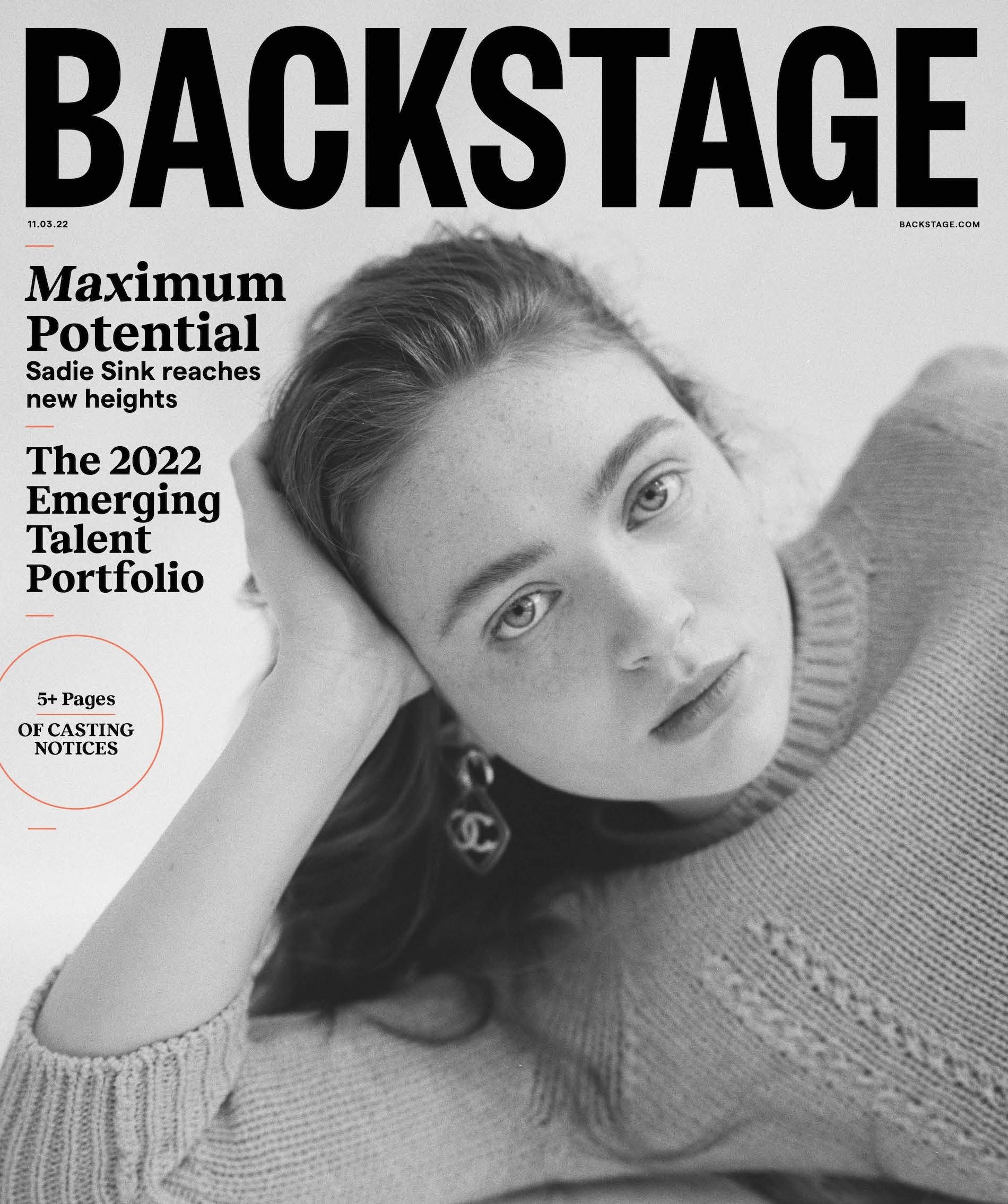 BACKSTAGE (USA) magazine side cover 3 November 2022