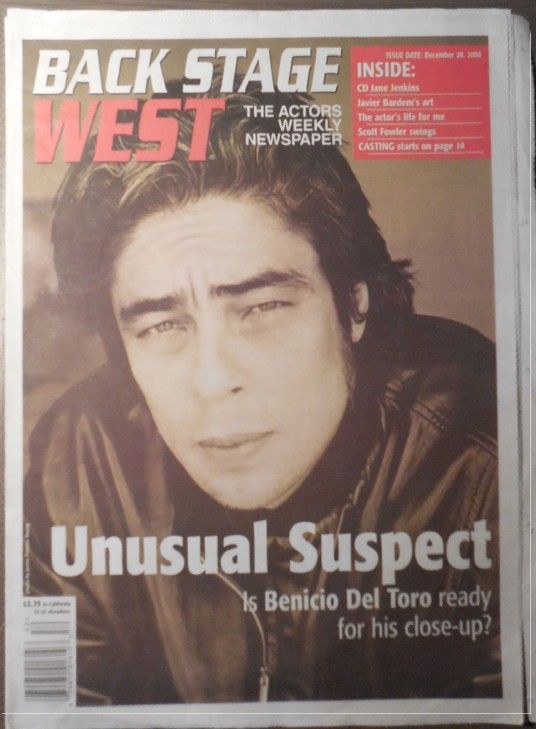 BACK STAGE WEST magazine side cover 28 December 2000
