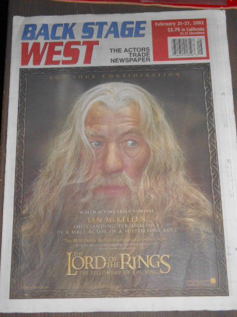 BACK STAGE WEST magazine side cover 21 February 2002