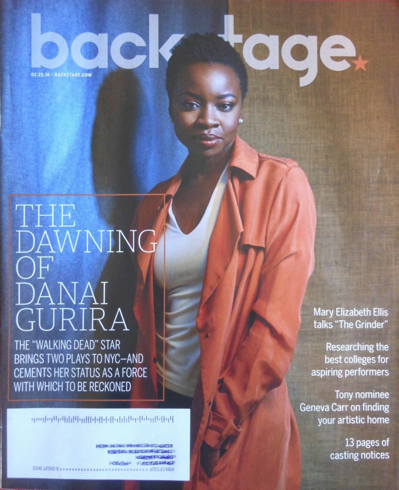 BACKSTAGE (USA) magazine side cover 25 February 2016