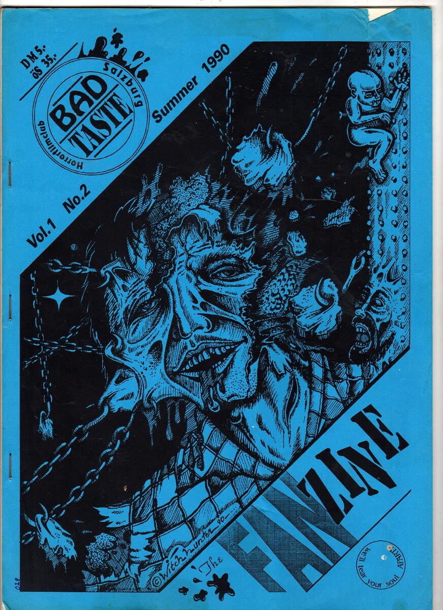 BAD TASTE magazine side cover Issue 2   1990
