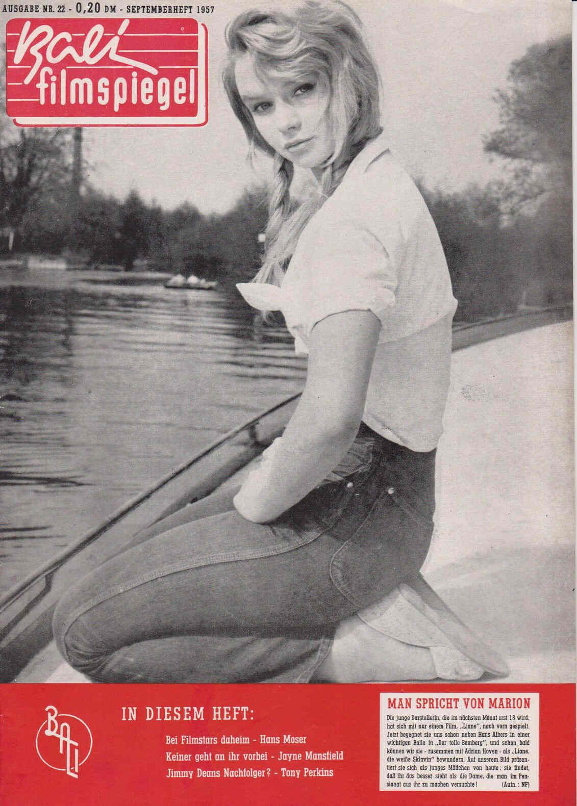 BALI FILMSPIEGEL magazine side cover Issue 22 September 1957