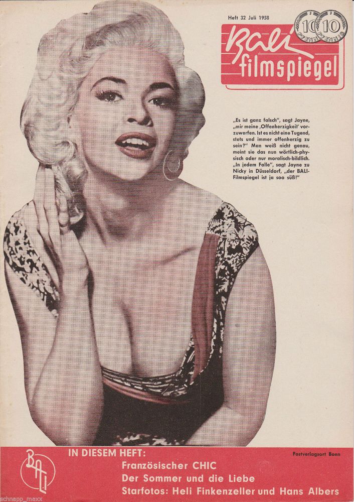 BALI FILMSPIEGEL magazine side cover Issue 32 July 1958