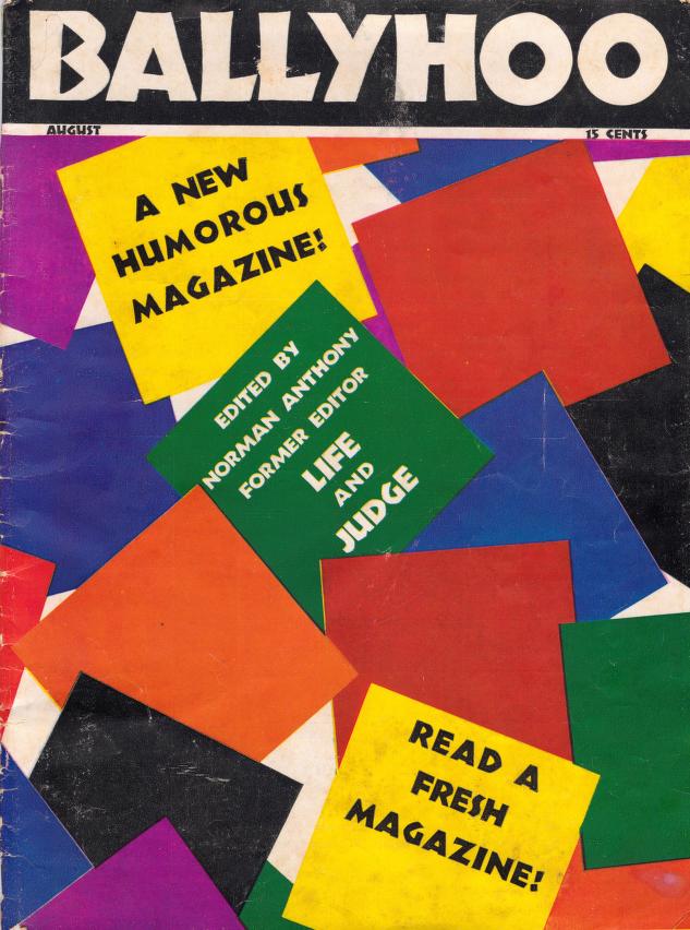 BALLYHOO magazine side cover  Vol 1 No  1  August 1931