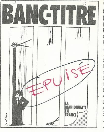 BANC-TITRE magazine side cover Issue 3  1978