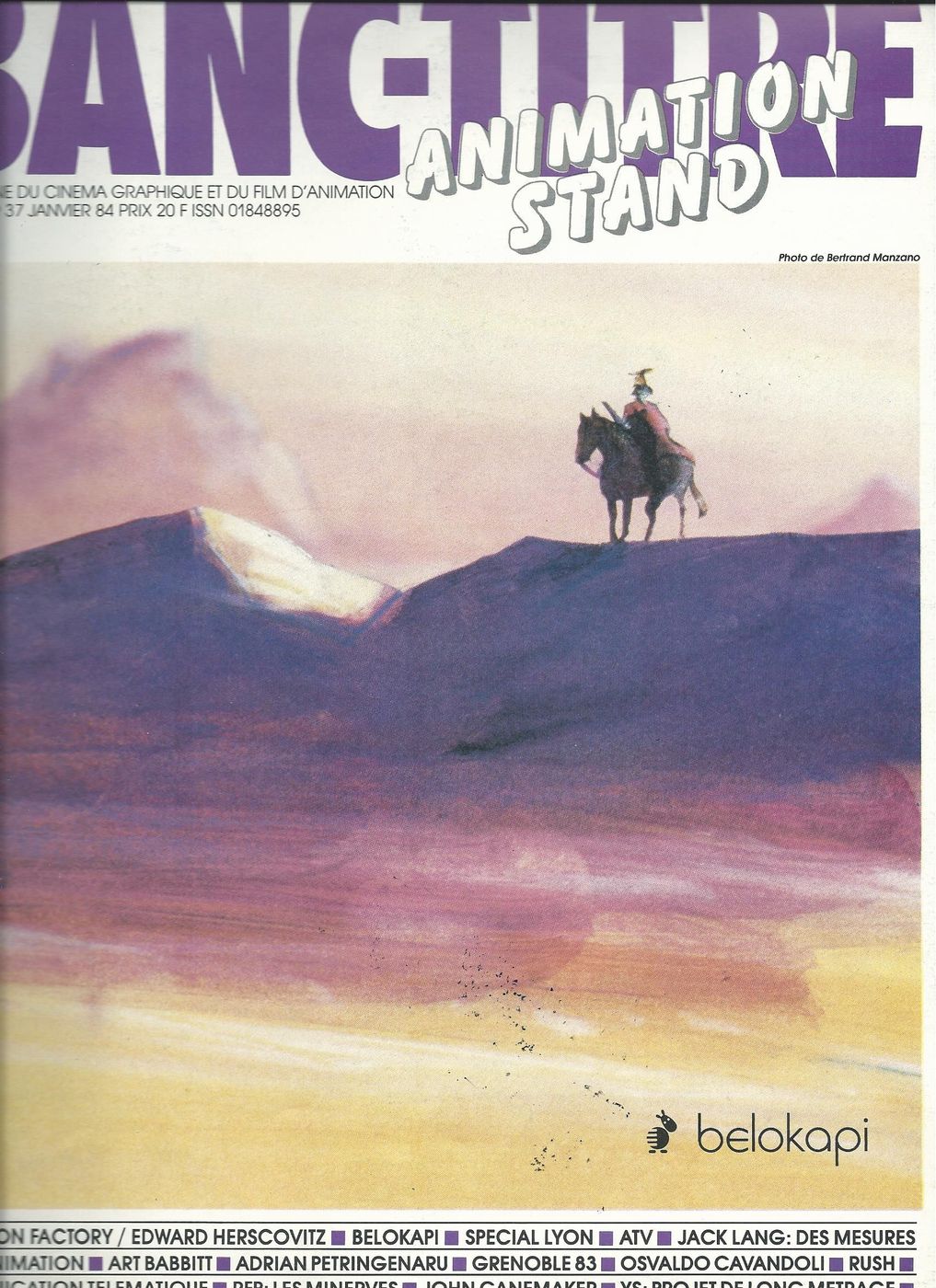 BANC-TITRE magazine side cover Issue 37 January 1984