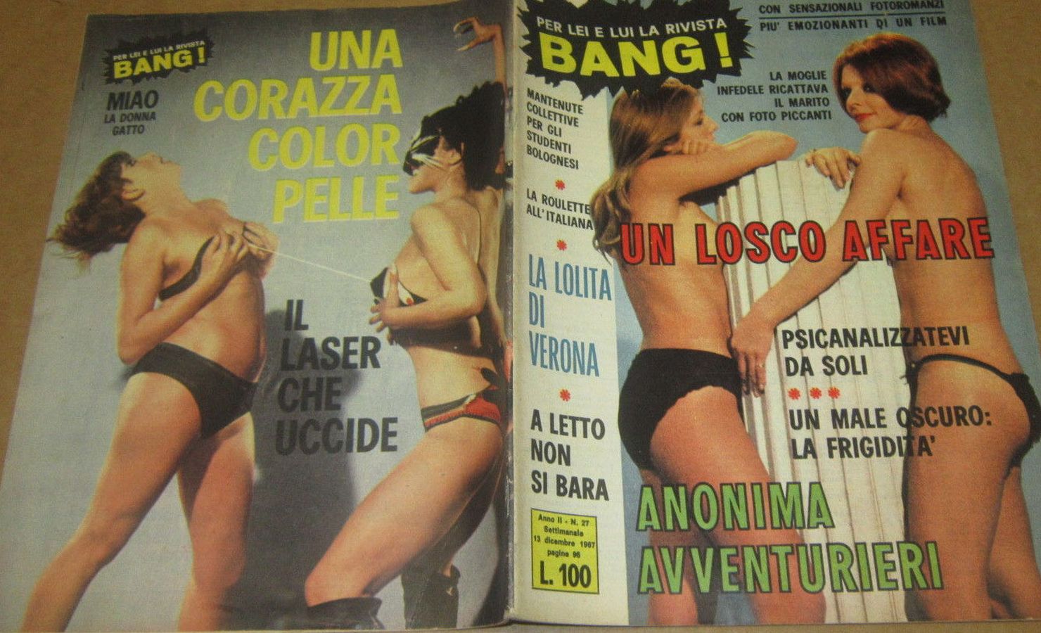 BANG! magazine side cover Issue 27 13 December 1967
