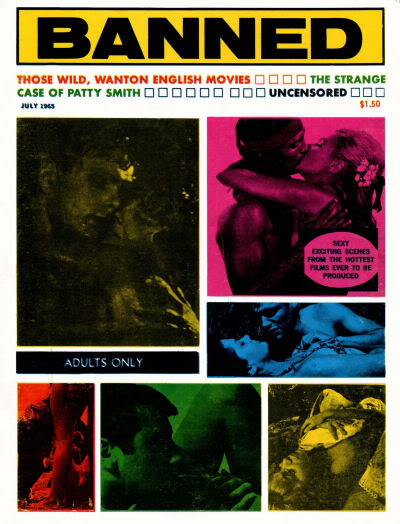 BANNED (PEC) magazine side cover Issue 1 July 1965