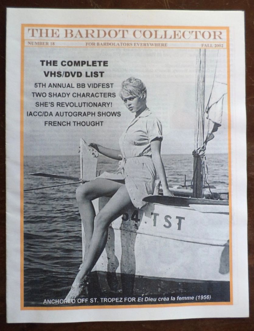 BARDOT COLLECTOR magazine side cover Issue 18 Fall 2002