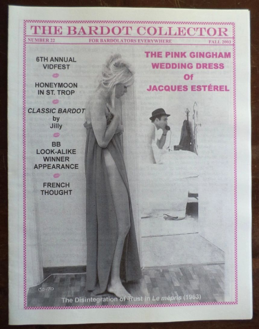 BARDOT COLLECTOR magazine side cover Issue 22 Fall 2003