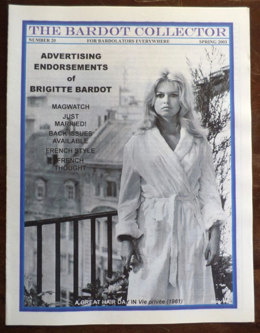 BARDOT COLLECTOR magazine side cover Issue 20 Spring 2003