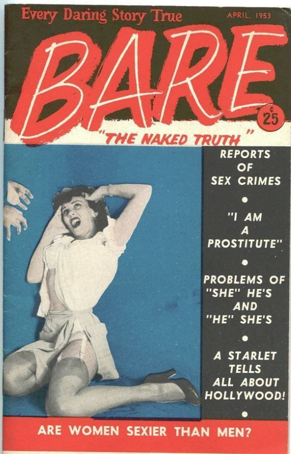 BARE magazine side cover Issue 1 April 1953