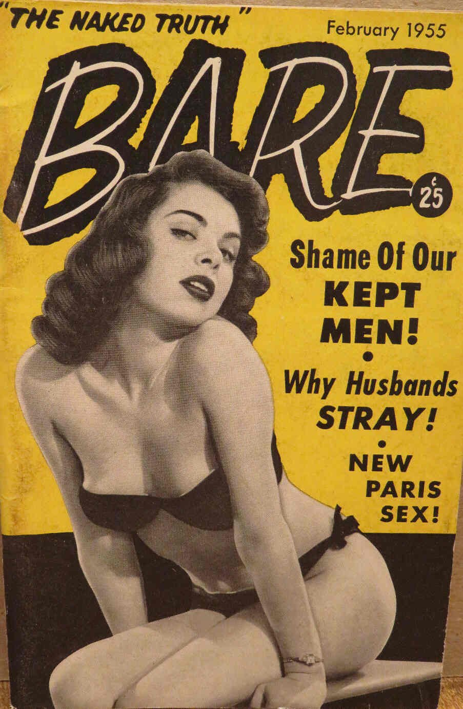 BARE magazine side cover February 1955
