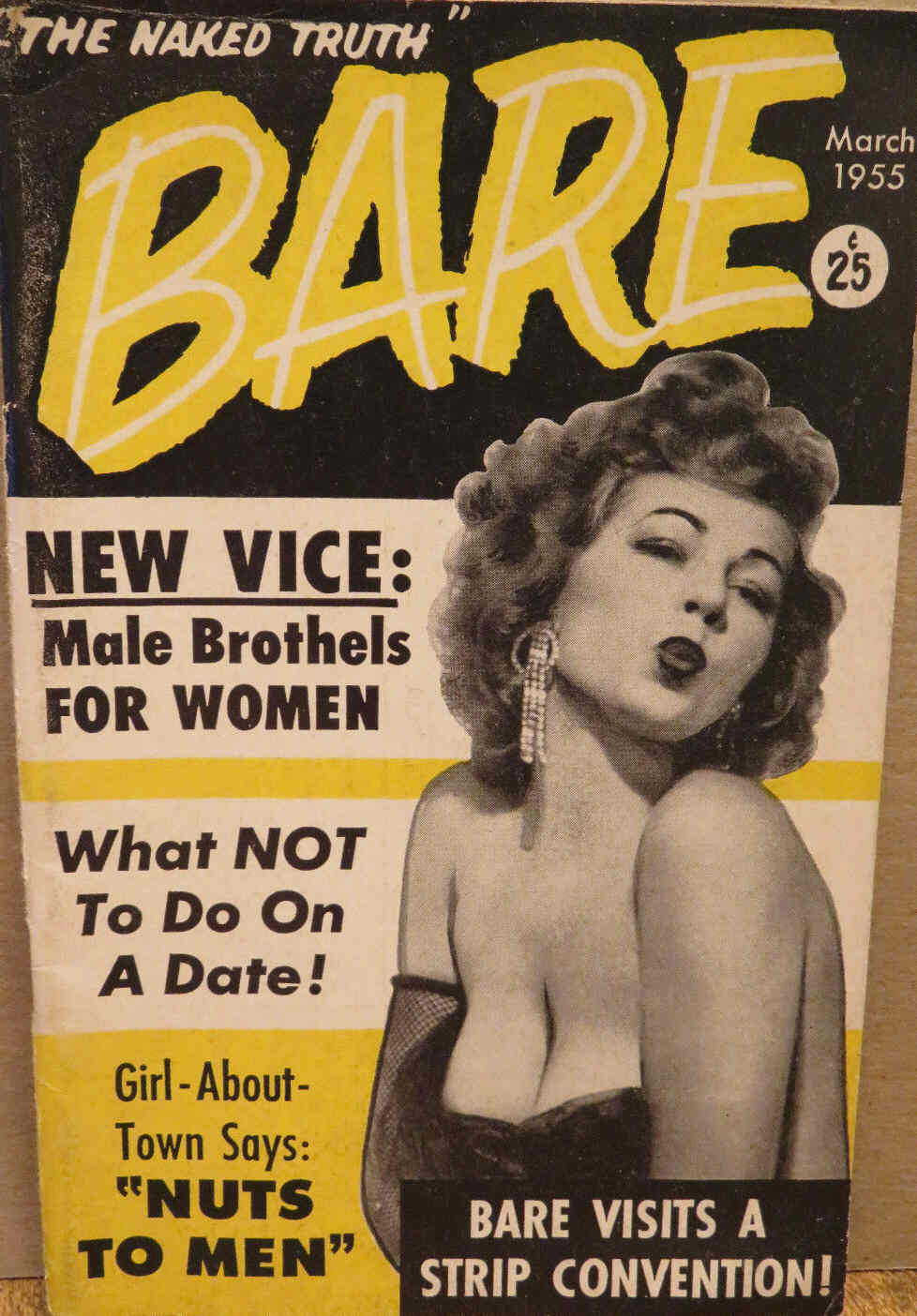 BARE magazine side cover March 1955
