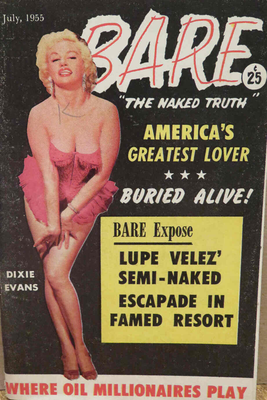 BARE magazine side cover July 1955
