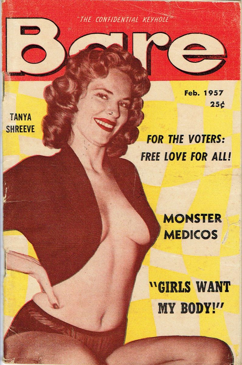BARE magazine side cover February 1957