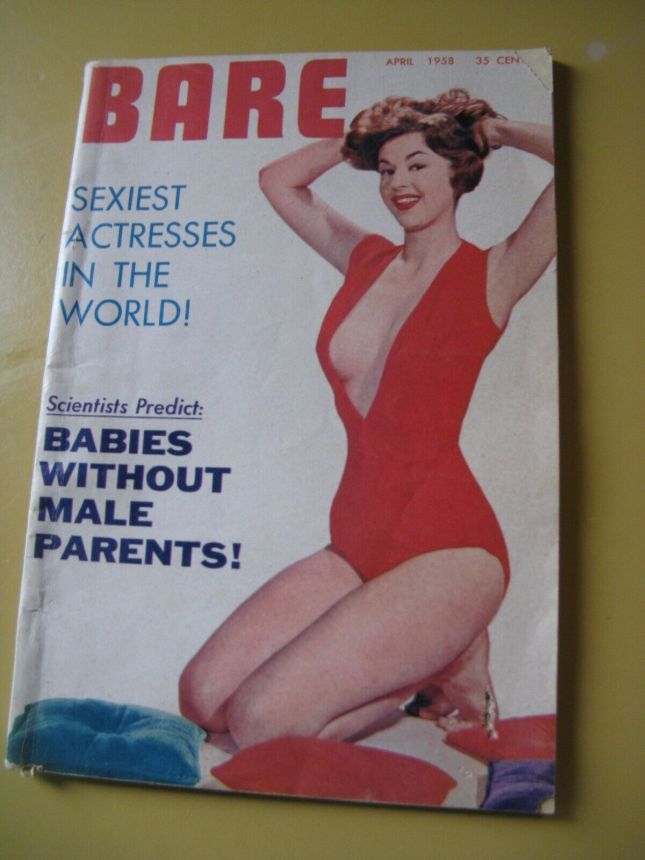 BARE magazine side cover  April 1958