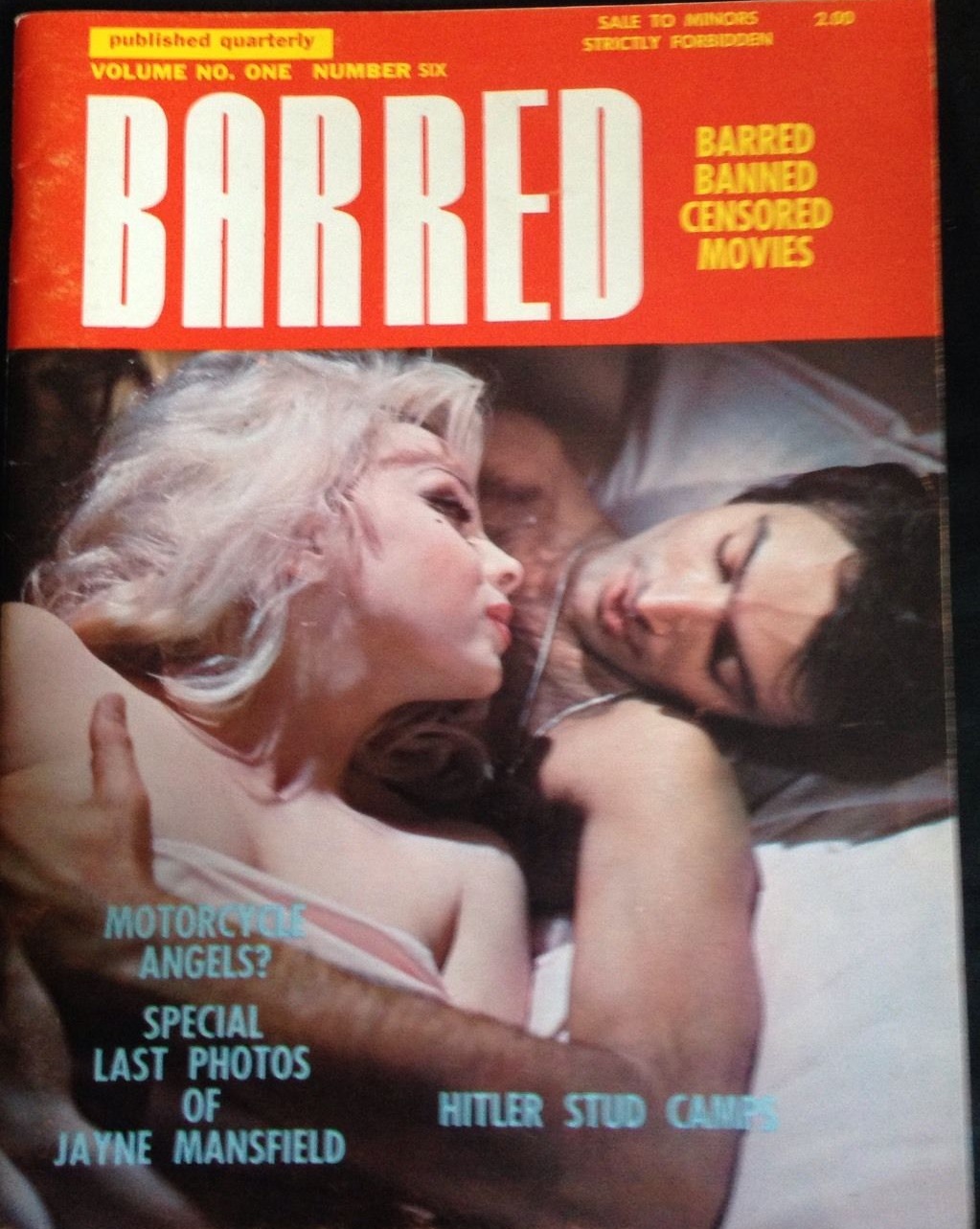 BARRED magazine side cover Issue 6  Vol 1 No 6  1966