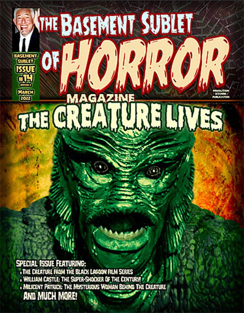 BASEMENT SUBLET OF HORROR MAGAZINE |THE magazine side cover Issue 14  October 2021