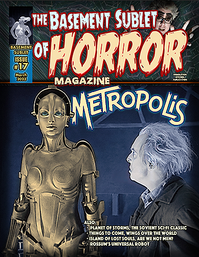 BASEMENT SUBLET OF HORROR MAGAZINE |THE magazine side cover Issue 17  March 2023