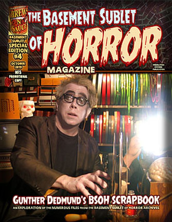 BASEMENT SUBLET OF HORROR MAGAZINE |THE magazine side cover Issue 4  Special  October 2018