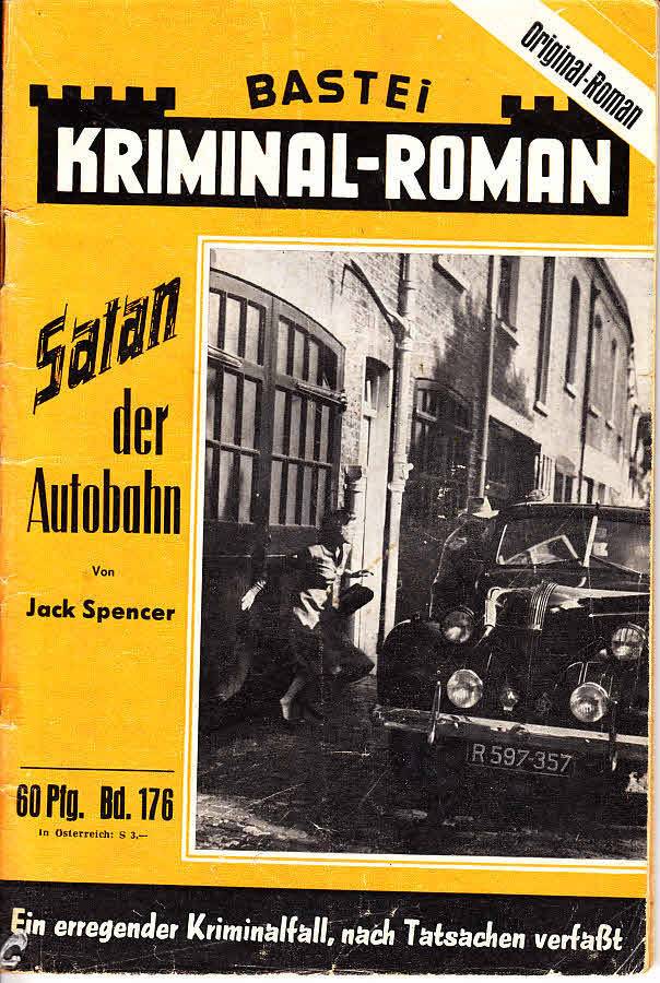 BASTEI KRIMINAL-ROMAN magazine side cover Issue 176  