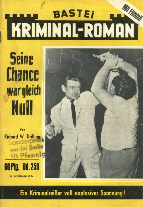 BASTEI KRIMINAL-ROMAN magazine side cover Issue 259  