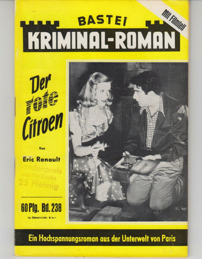BASTEI KRIMINAL-ROMAN magazine side cover Issue 238   