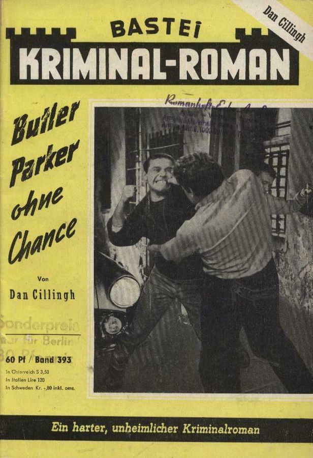 BASTEI KRIMINAL-ROMAN magazine side cover Issue 393   