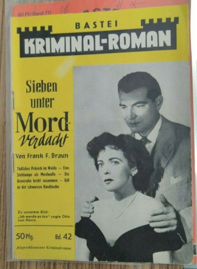BASTEI KRIMINAL-ROMAN magazine side cover Issue 42   
